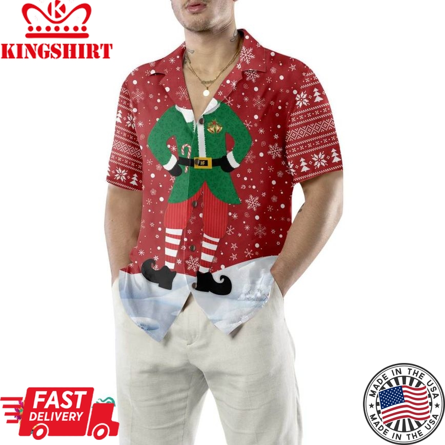 Unique Christmas Elf Costume Design Hawaiian Shirt, Funny Elf Christmas Shirt, Best Xmas Gift Idea