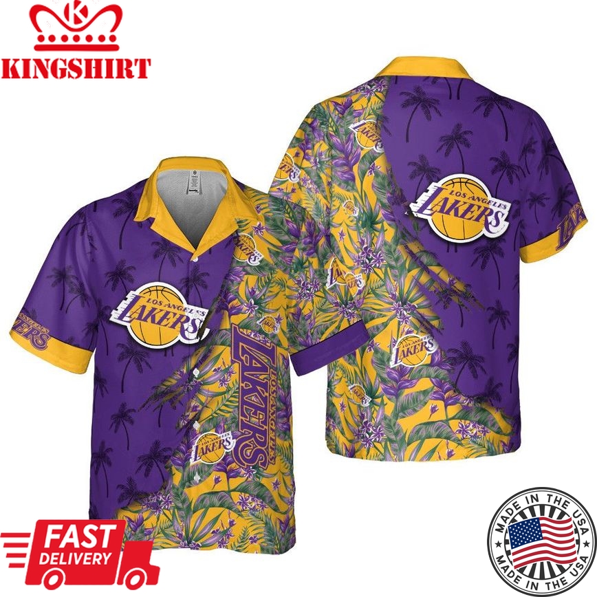 Unique Design Hawaiian Shirt of Los Angeles Lakers