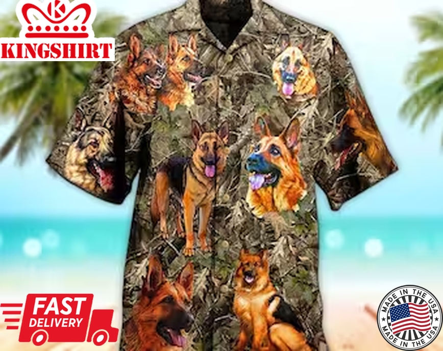 Unisex 3D Dog Love Hunting Limited Edition Trendy Hawaiian Shirt For Men, Aloha Trendy Hawaiian Shirt Short Sleeve Hawaiian