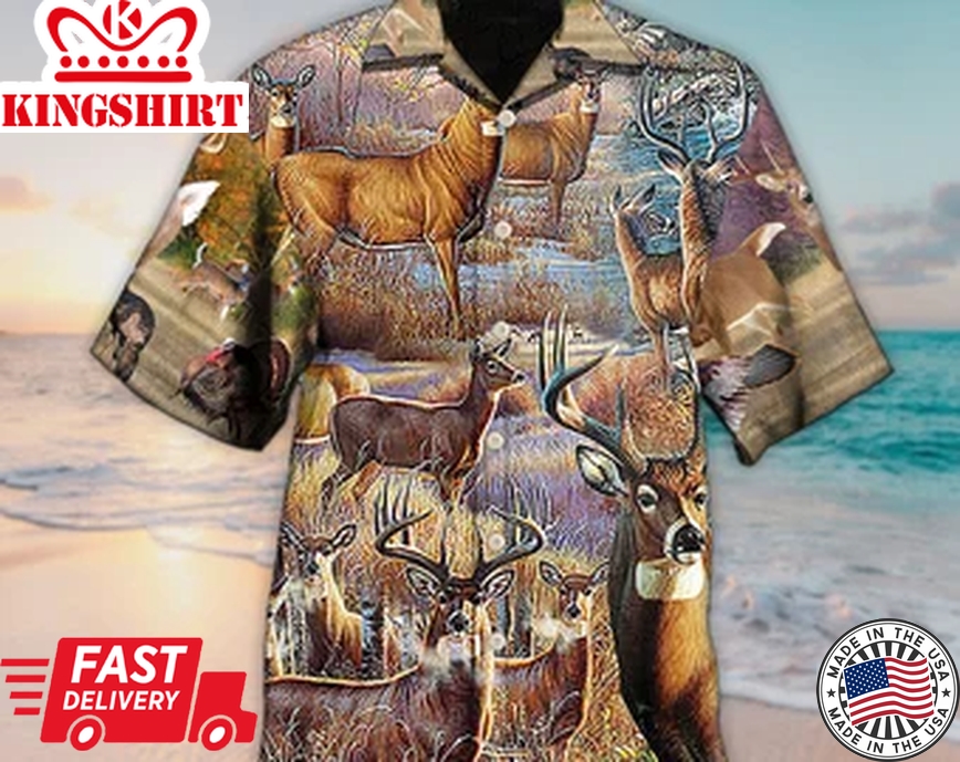 Unisex 3D Hunting Cool Style Trendy Hawaiian Shirt For