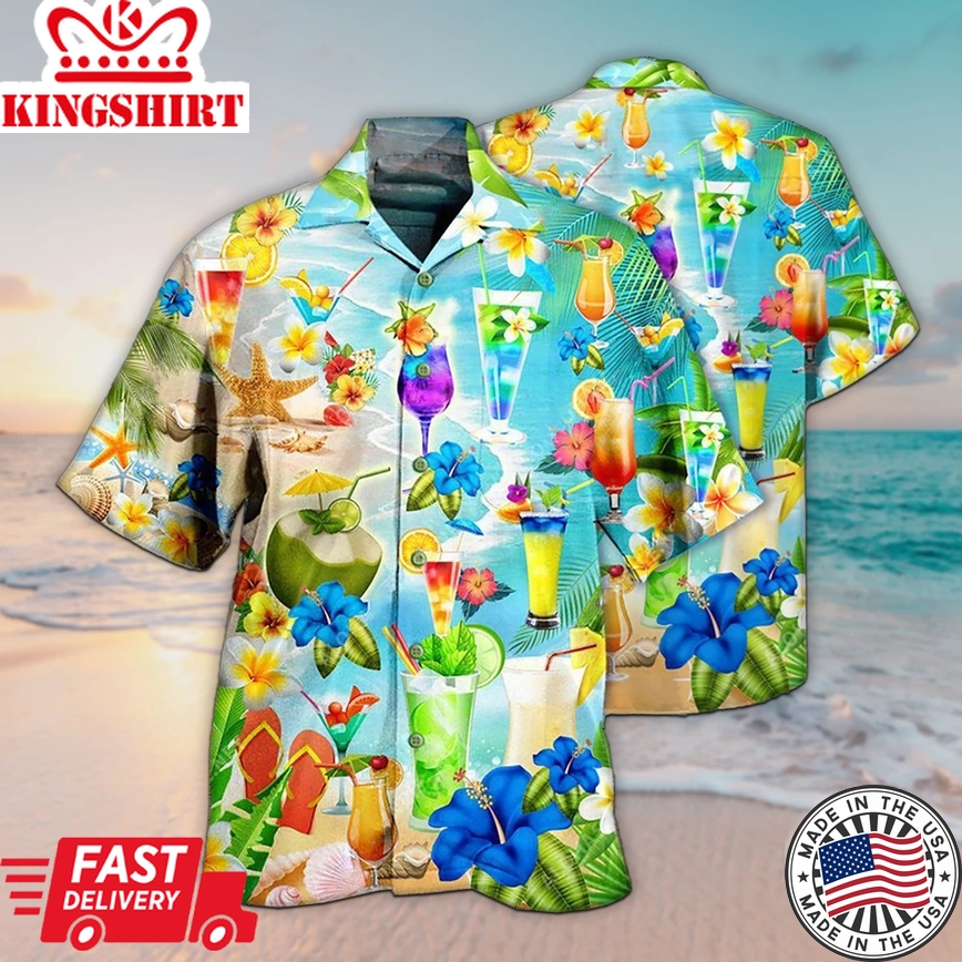 Unisex 3D Print Short Sleeves Tropical Fruits Trendy Hawaiian Shirt For Men, Aloha Trendy Hawaiian Shirt Short Sleeve Hawaiian