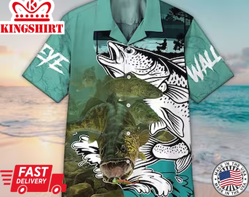 Unisex 3D Trout Fishing Custom Trendy Hawaiian Shirt For Men & Women, Aloha Trendy Hawaiian Shirt Short Sleeve Hawaiian