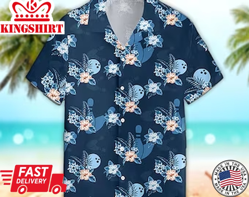 Unisex Bowling Trendy Hawaiian Shirt Perfect Gift Ideas For Bowl Tropical Trendy Hawaiian Shirt, Aloha Trendy Hawaiian Shirt Short Sleeve Hawaiian