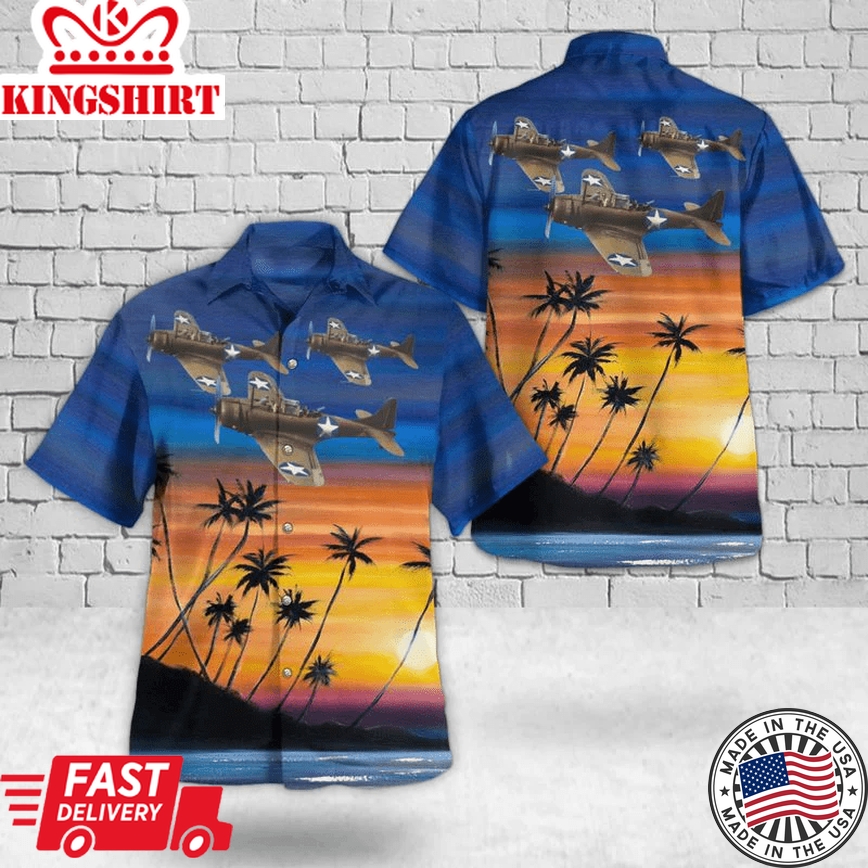 United States Army Air Forces Douglas A-24 Banshee Trendy Hawaiian Shirt