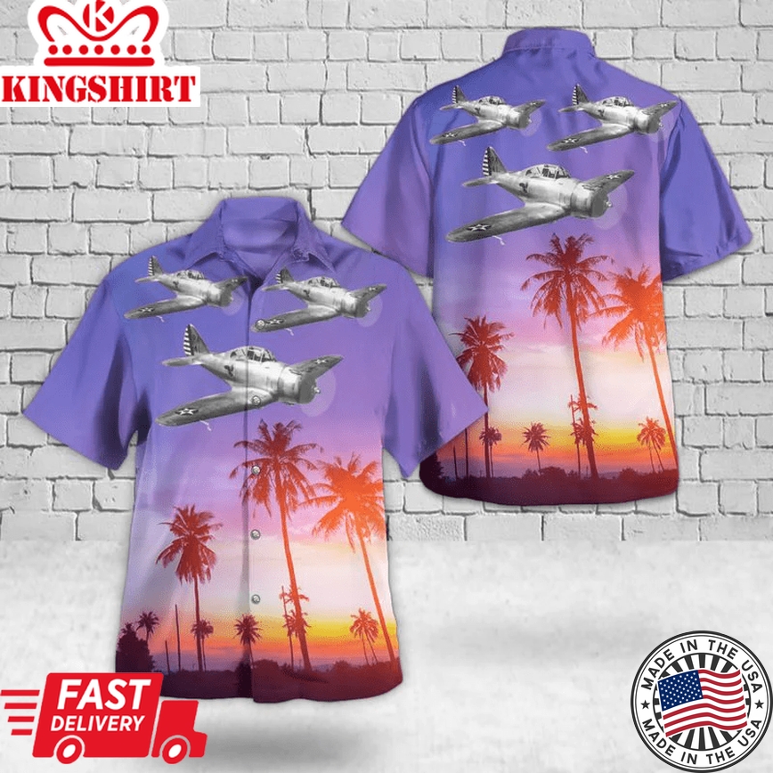 United States Army Air Forces Seversky P-35 Trendy Hawaiian Shirt