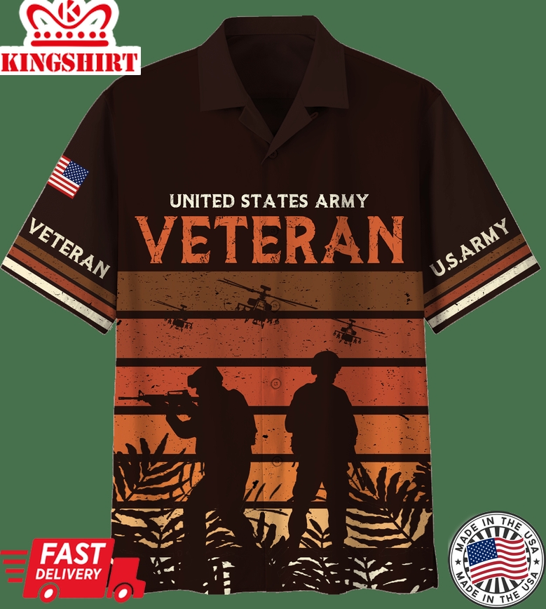 United States Army Veteran Hawaiian Shirt