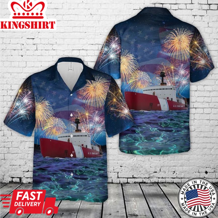 United States Coast Guard Uscgc Polar Sea (Wagb-11), 4Th Of July Trendy Hawaiian Shirt