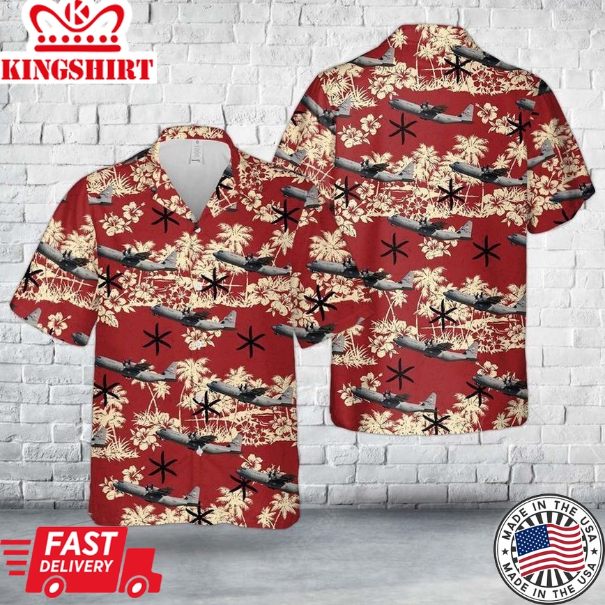 Us Air Force 39Th Airlift Squadron Lockheed C-130J Super Hercules Trendy Hawaiian Shirt