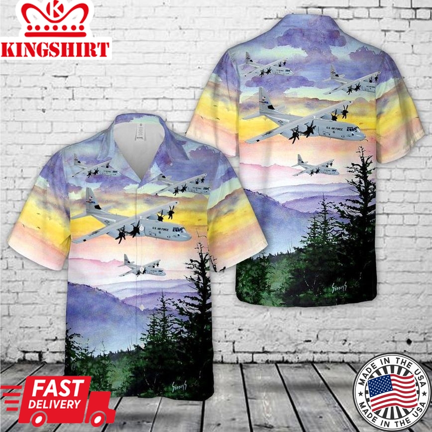 Us Air Force 40Th Airlift Squadron Screaming Eagles Lockheed Martin C-130J Trendy Hawaiian Shirt