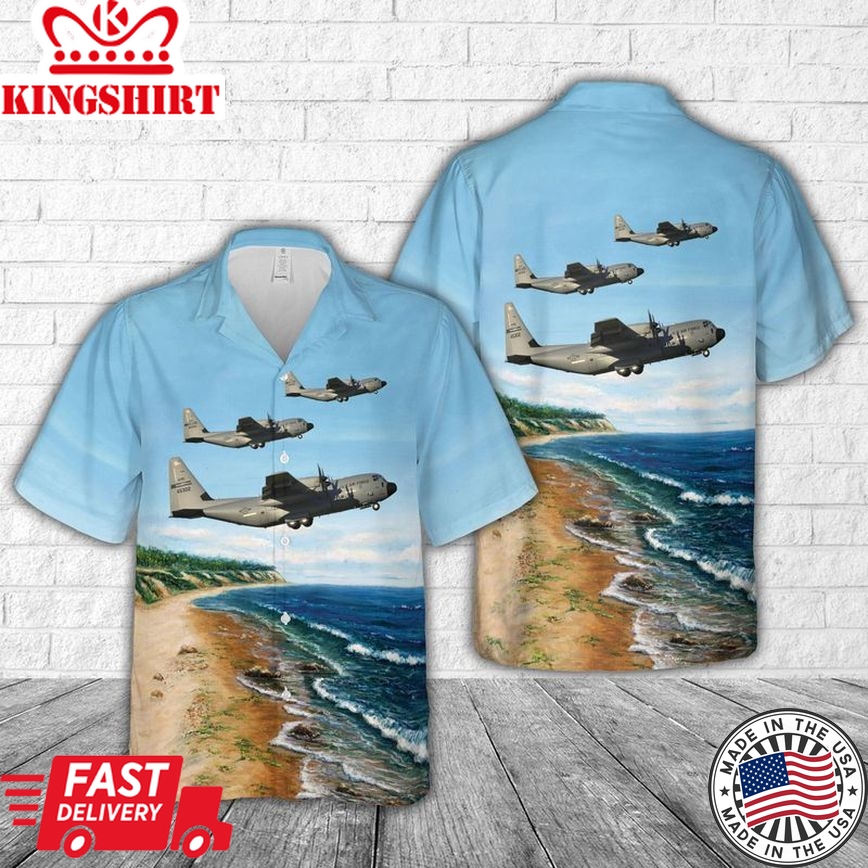 Us Air Force Lockheed Martin Wc-130J Hercules 96-5302 Hurricane Hunter Trendy Hawaiian Shirt