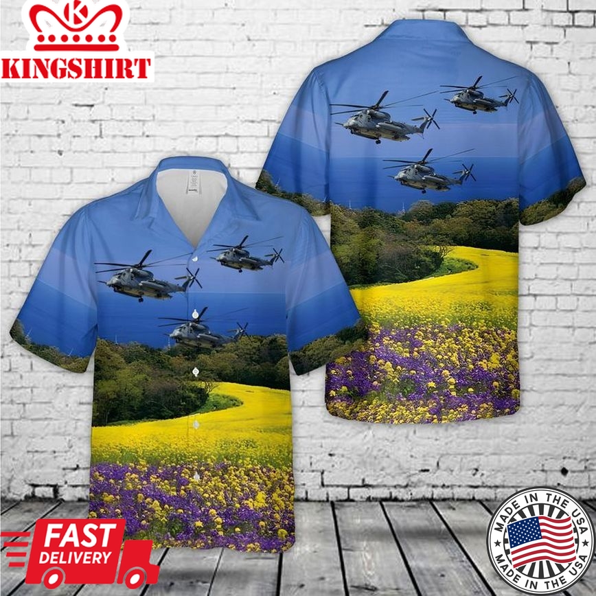 Us Air Force Sikorsky Mh-53J Pave Low Iii Trendy Hawaiian Shirt For Men