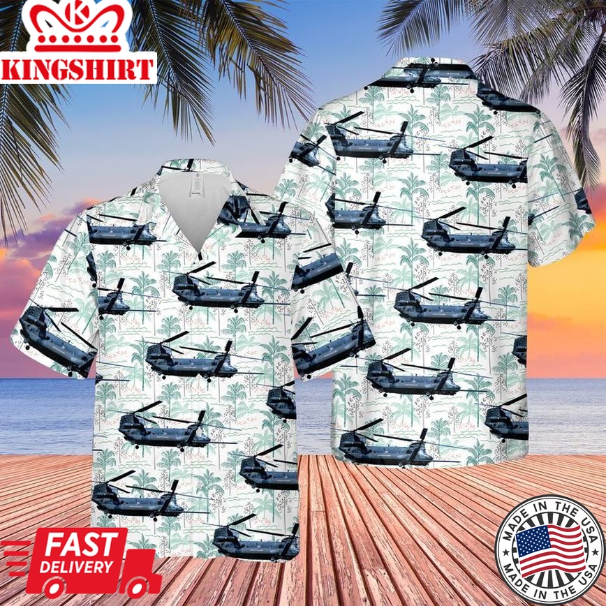 US Army 160th Special Operations Aviation Regiment MH-47G Trendy Hawaiian Shirt: Military Fashion