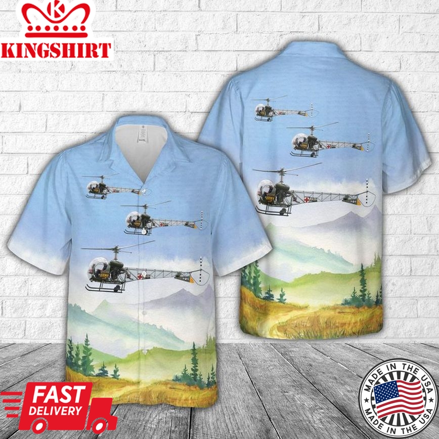 Us Army 1954 Bell 47G Trendy Hawaiian Shirt