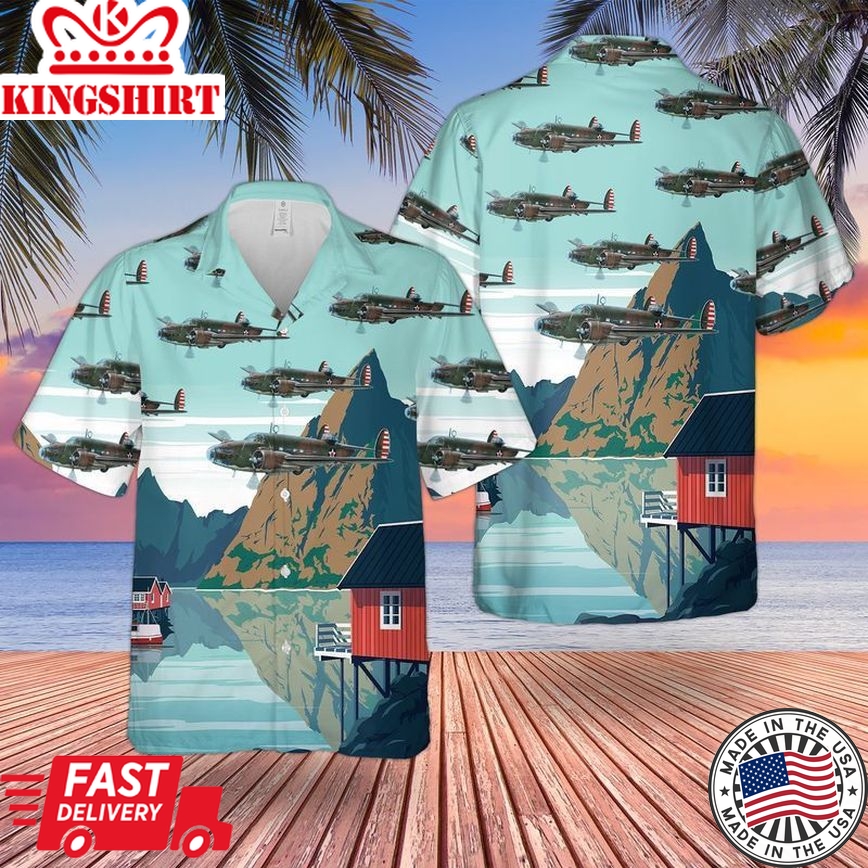 Us Army A-29/Pbo-1 Hudson Trendy Hawaiian Shirt