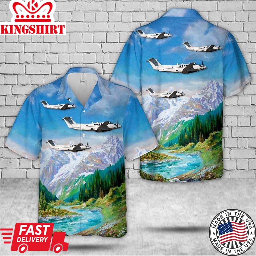 Us Army Beechcraft C-12U-3 Huron Trendy Hawaiian Shirt