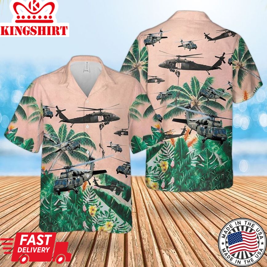 Us Army Boeing CH-47 Chinook Trendy Hawaiian Shirt: Military Might in the Skies