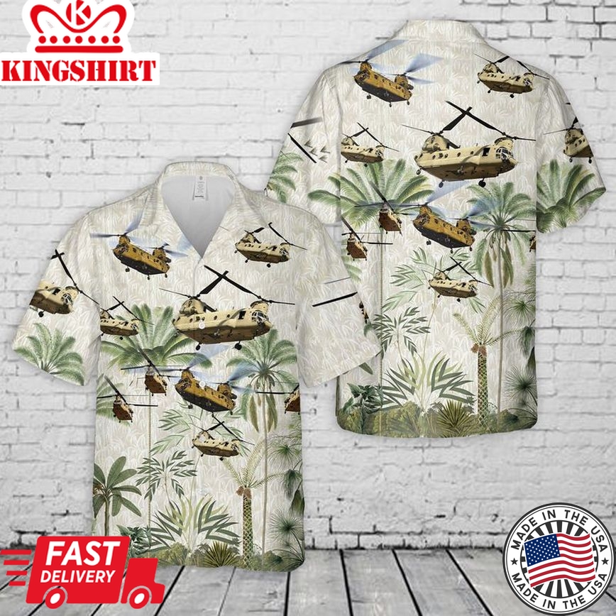 Us Army Ch-47 Chinook Trendy Hawaiian Shirt