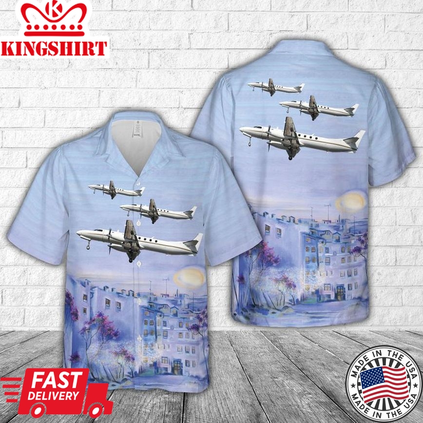 Us Army Fairchild C-26B Metro Trendy Hawaiian Shirt