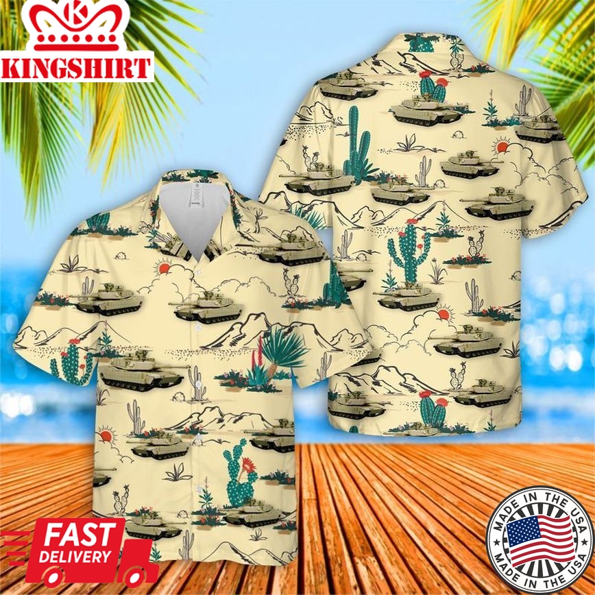 Us Army M1 Abrams Trendy Hawaiian Shirt