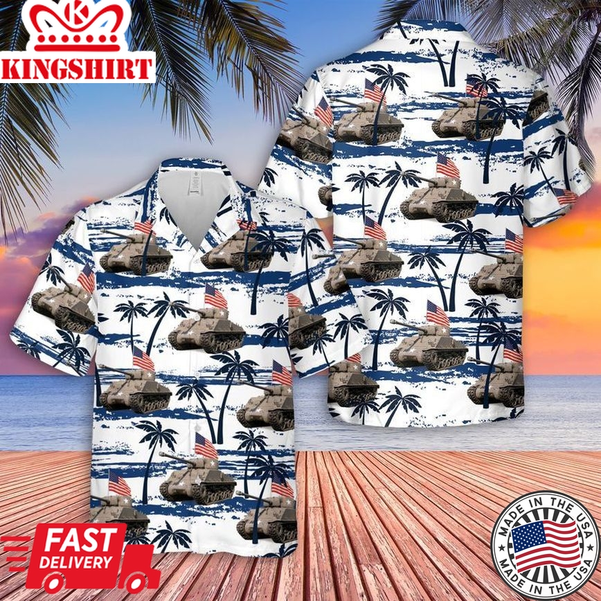 Us Army M4A3(76)W Hvss, 4Th Of July Trendy Hawaiian Shirt