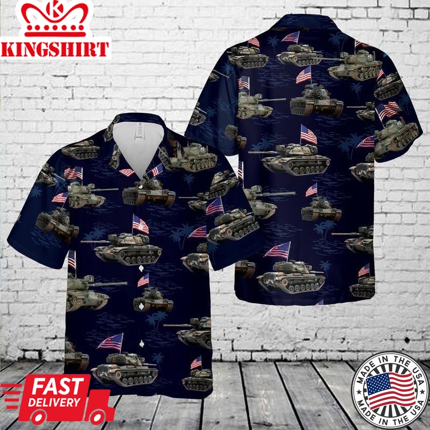 Us Army M60A1 Tank July 4Th Trendy Hawaiian Shirt