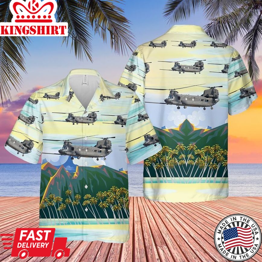 Us Army Mh-47G Chinook Of 160Th Special Operations Aviation Regiment (Airborne) Trendy Hawaiian Shirt