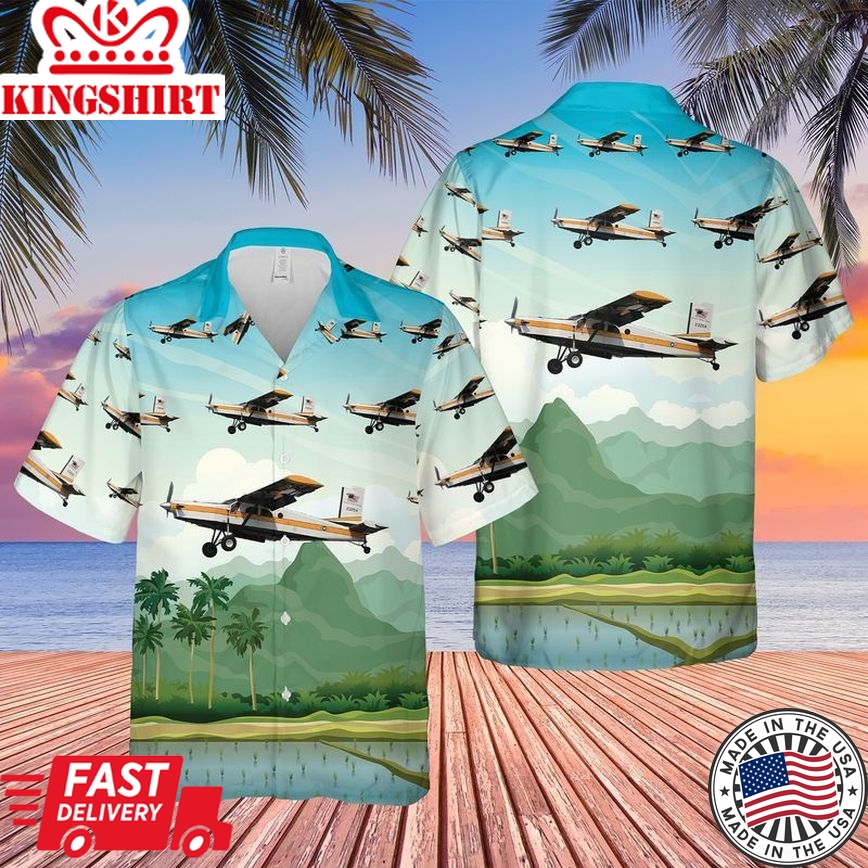 Us Army Pilatus Pc-6B2-H2 Turbo Porter Trendy Hawaiian Shirt