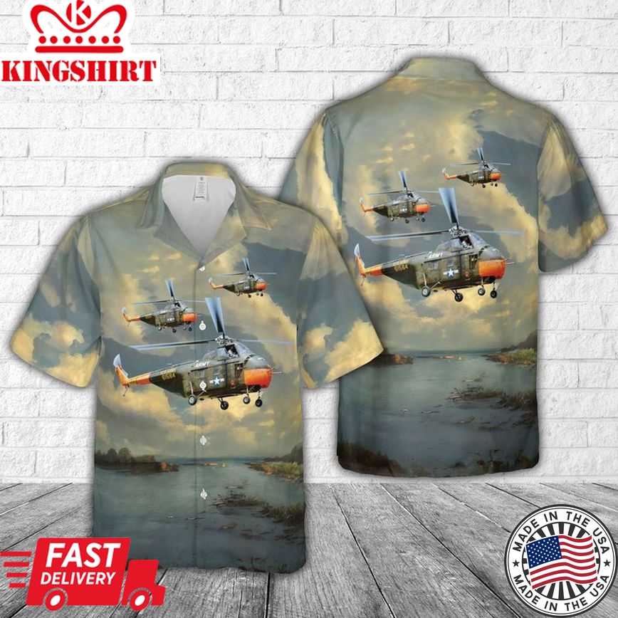 Us Army Uh-19D Chickasaw Trendy Hawaiian Shirt