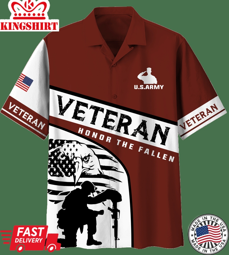 Us Army Veteran Honor The Fallen Hawaiian Shirt