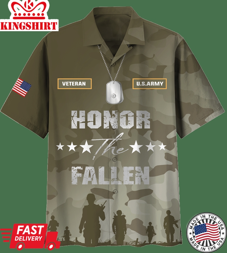 Us Army Veteran, Honor The Fallen Hawaiian Shirt