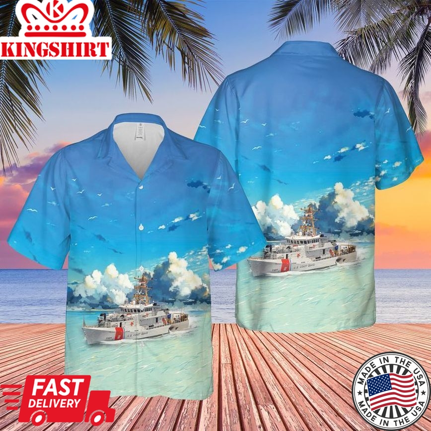 Us Coast Guard Uscgc Bernard C. Webber Wpc-1101 Trendy Hawaiian Shirt