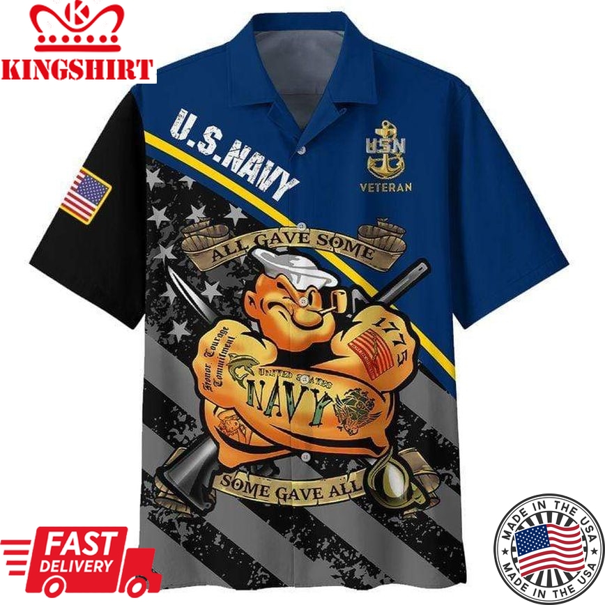 Us Navy Hawaii Shirt Sailor All Gave Some, Some Gave All Aloha Shirt Navy Hawaiian Shirts Military Shirt