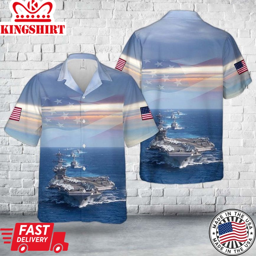 Us Navy Ships Trendy Hawaiian Shirt