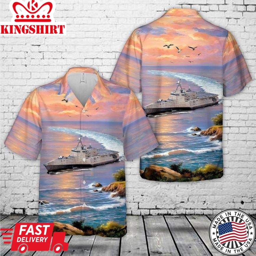 Us Navy Uss Coronado (Lcs-4) Littoral Combat Ship (Lcs) Trendy Hawaiian Shirt