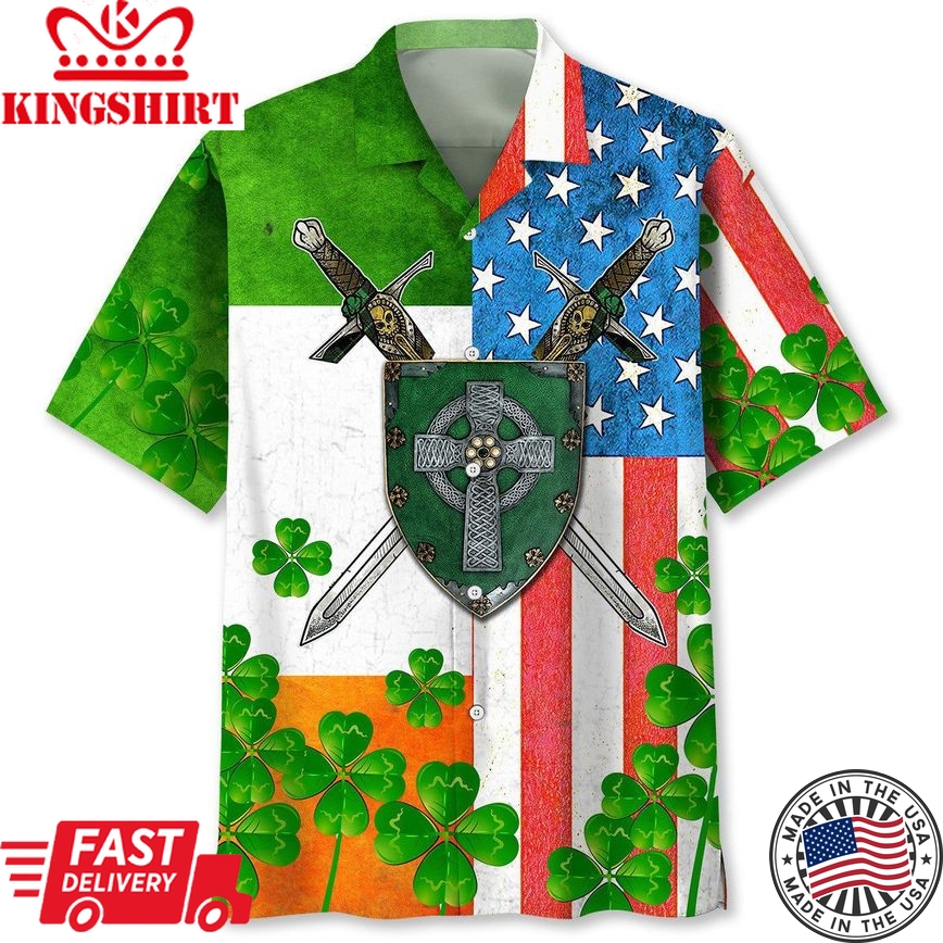 Usa Irish St.Patrick Day Trendy Hawaiian Shirt