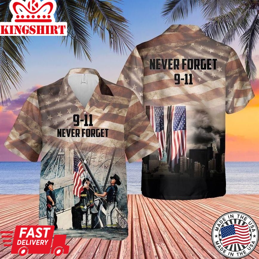 Usa Never Forget 9-11 Trendy Hawaiian Shirt