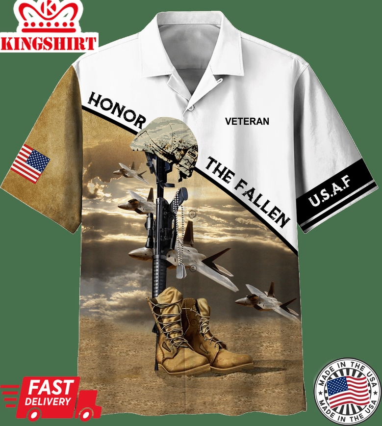 Usaf Honor The Fallen Hawaiian Shirt