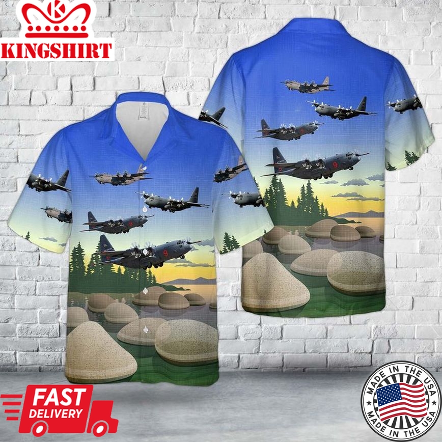 Usaf Nevada Air National Guard 152Nd Airlift Wing C-130 Trendy Hawaiian Shirt