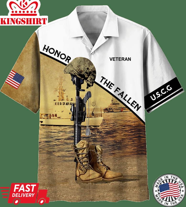 Uscg Honor The Fallen Hawaiian Shirt