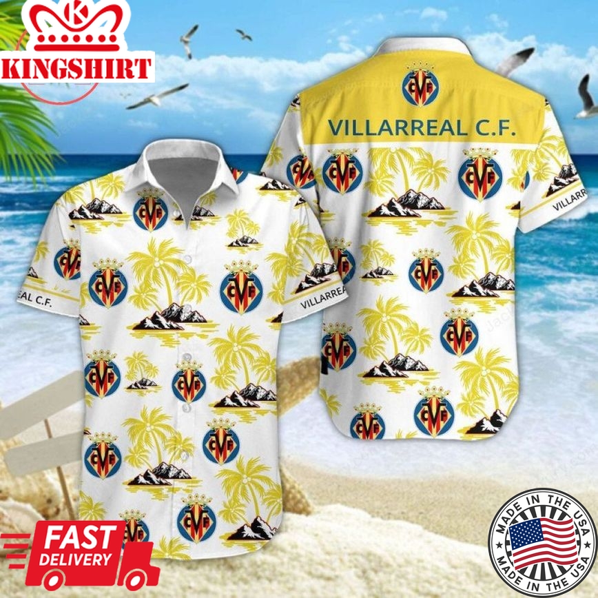 Valencia Cf White Yellow Trendy Hawaiian Shirt Aloha Shirt