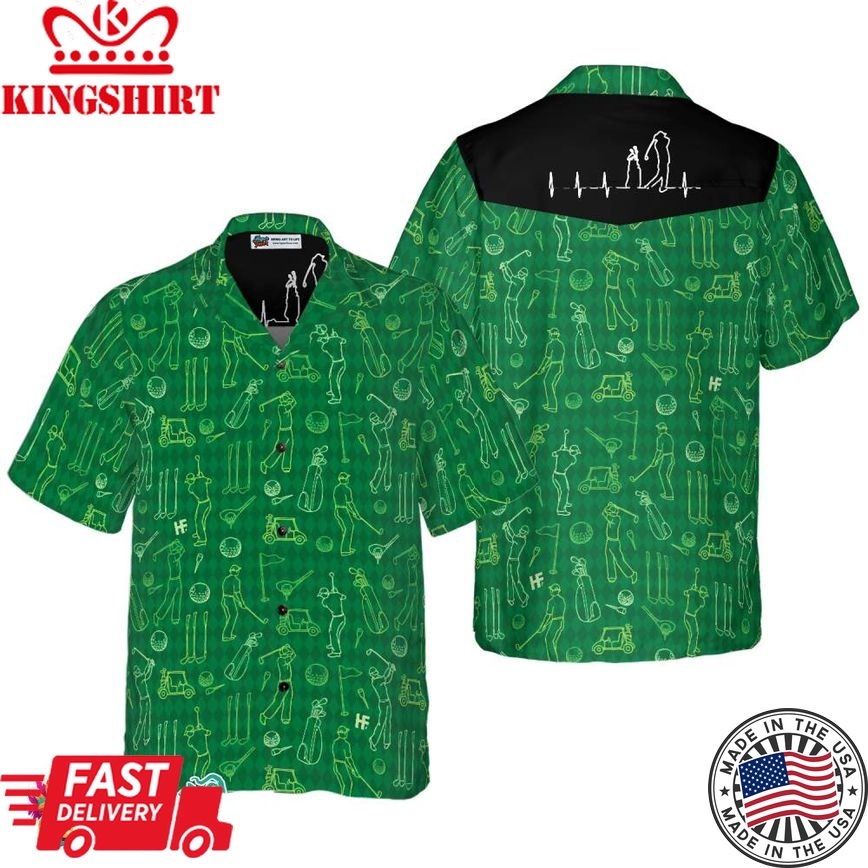 Various Golf Icons Pattern Hawaiian Shirt