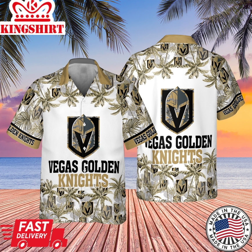 Vegas Golden Knights Aop Hawaiian Theme Shirt