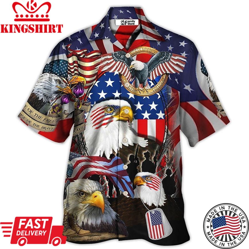 Veteran A True Hero Is Measured By Strength Of His Heart With Eagle - Hawaiian Shirt