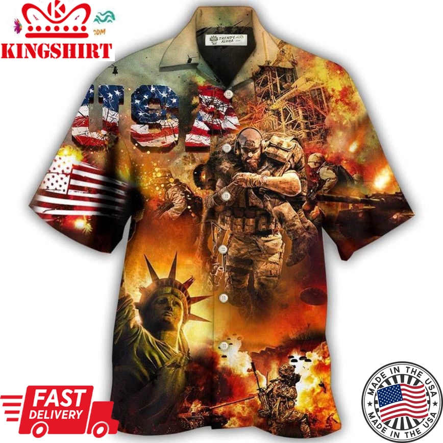 Veteran America Independence Day Veteran Usa Hawaiian Shirt