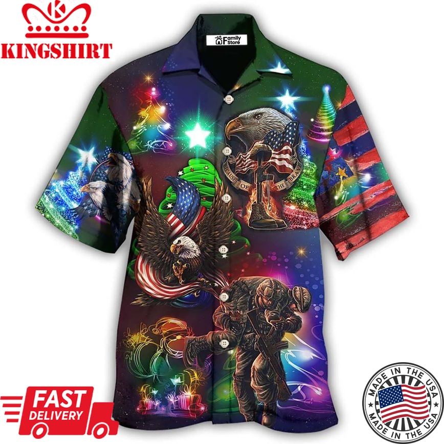 Veteran Christmas Merry Christmas Scaried Style - Hawaiian Shirt