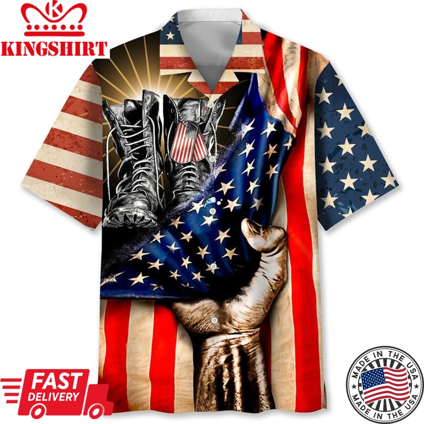 Veteran Flag Hawaii Shirt