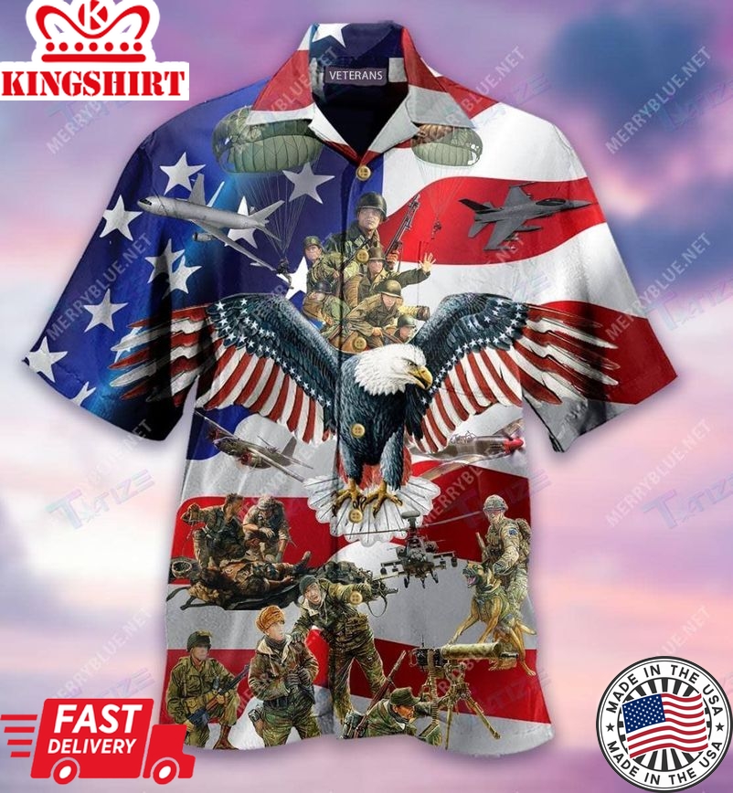 Veteran Hawaiian Shirt Veteran Independence Day 4Th Of July Hawaii Shirt Veteran Aloha Shirt