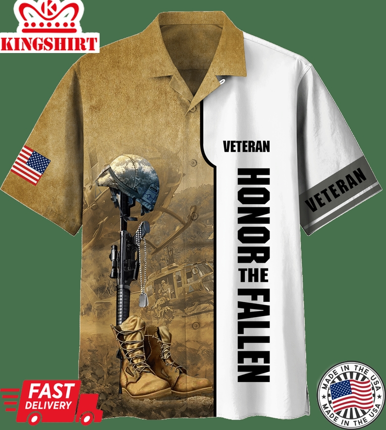 Veteran Honor The Fallen Hawaiian Shirt