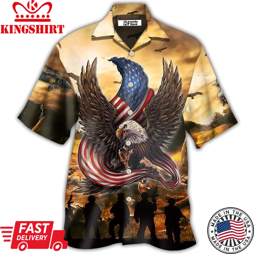 Veteran Honor The Fallen With Eagle - Hawaiian Shirt