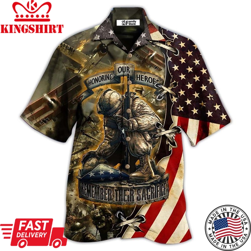 Veteran Honoring Our Heros With Dark Style - Hawaiian Shirt